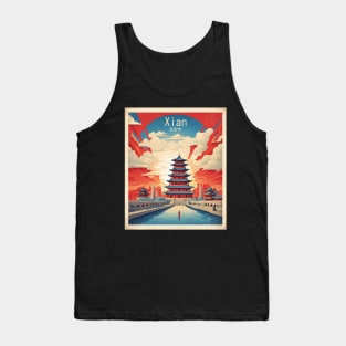 Xi'an China Sunset Vintage Travel Retro Tourism Tank Top